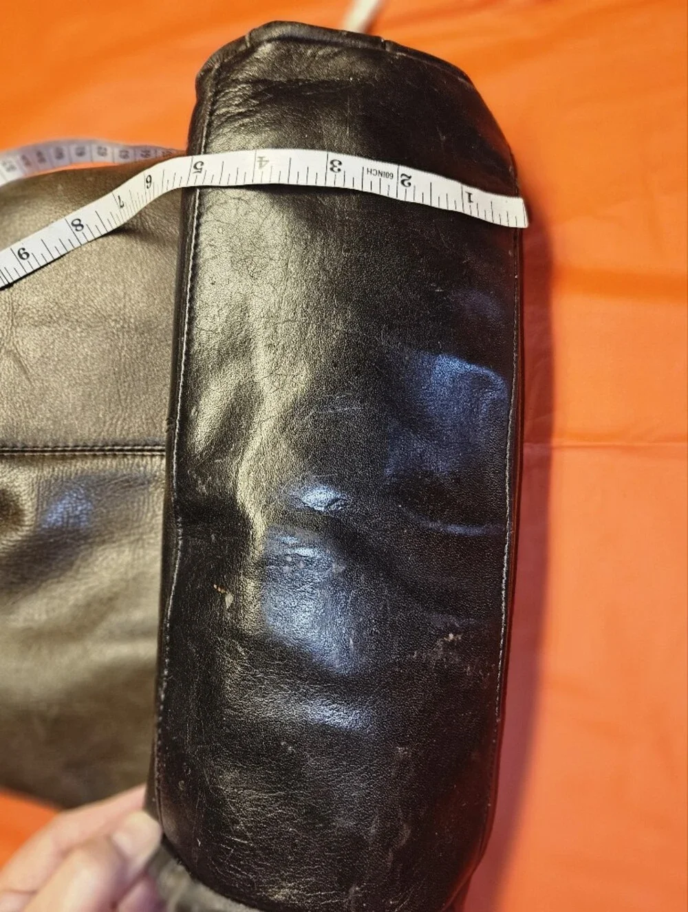 Wilsons Leather Center Seam Shoulder Tote Bag Double Handled Black G.U.C.